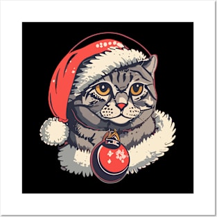 Cute Kitty Xmas Posters and Art